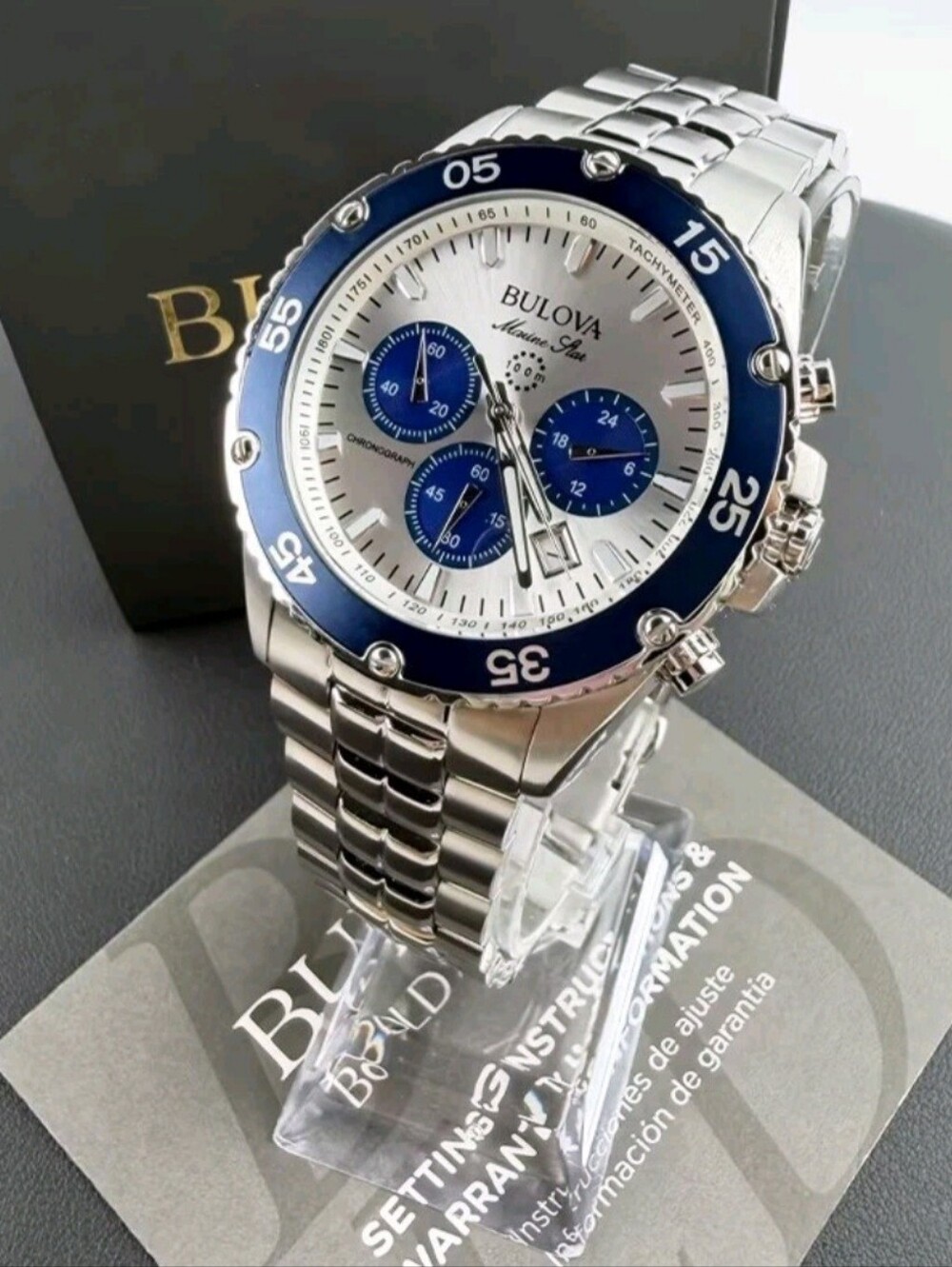 Bulova Marine Star Chronograph Model: 98B423).